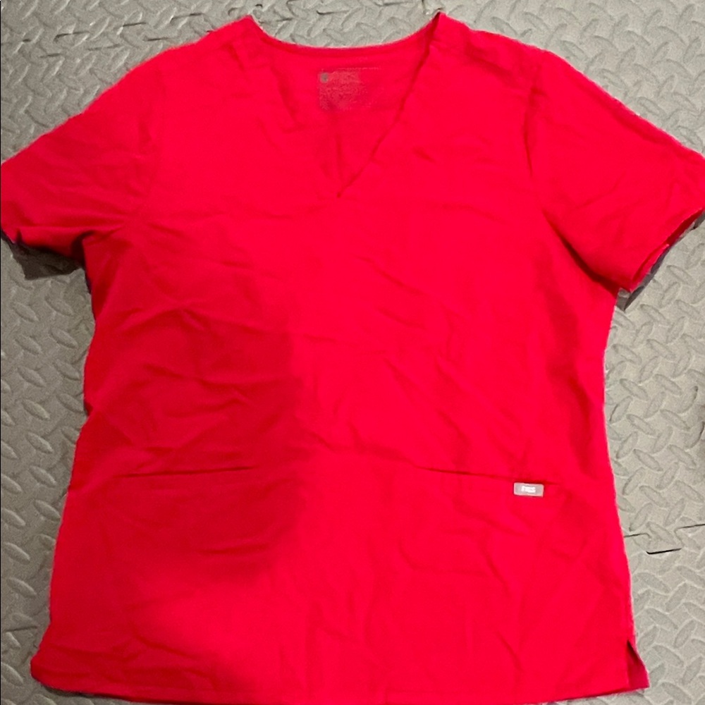 Figs Red Casma Top and Livingston pant